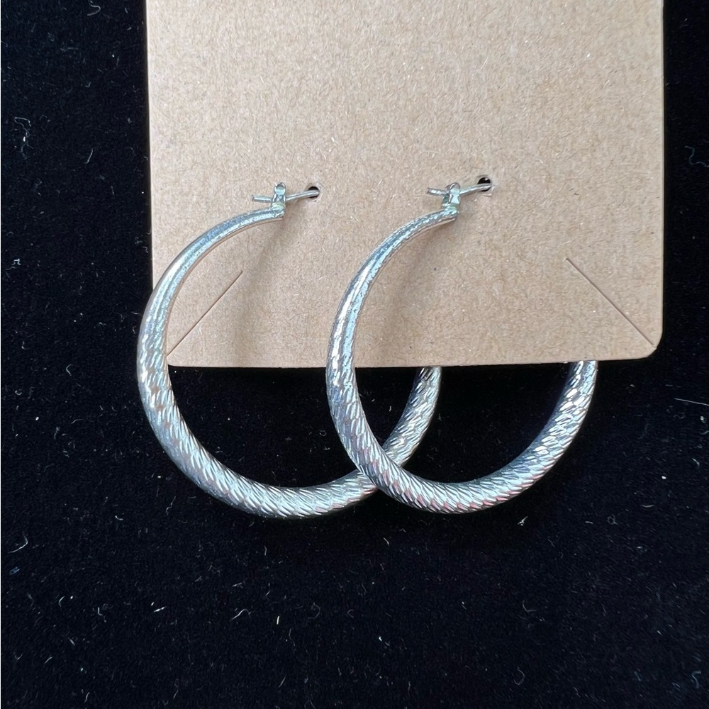 Etched Hoop Earrings
